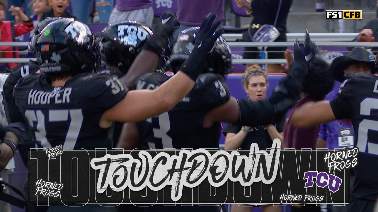 Max Carroll intercepts Cole Ballard and returns for 60-Yard TD, cutting TCU's deficit in half against Kansas