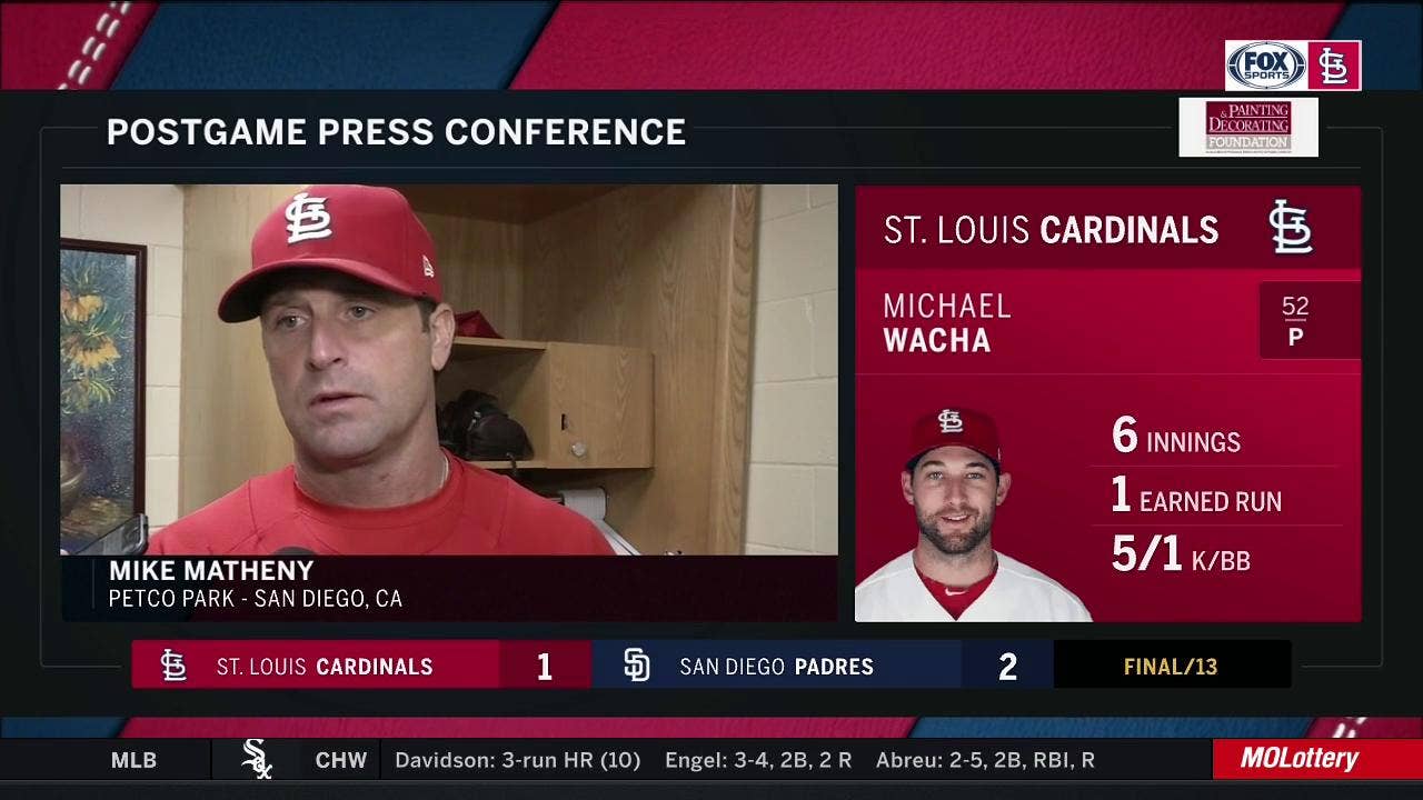Mike Matheny says Michael Wacha 'had his good stuff' against Padres