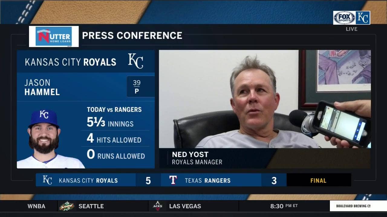 Ned Yost on Jason Hammel: 'His record doesn't indicate the way he's really pitched'