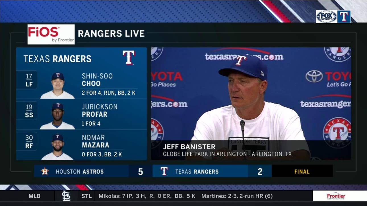 Jeff Banister on the missed opportunities against Houston