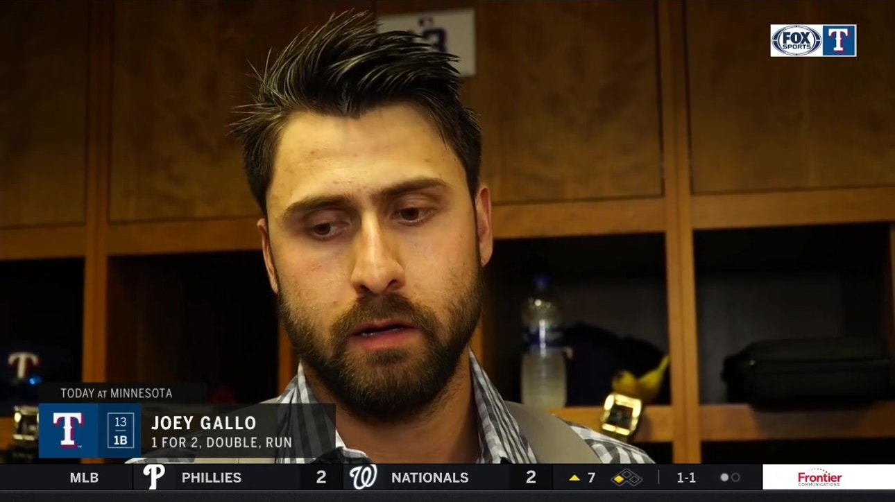 Joey Gallo on leaving the game early in win over Twins