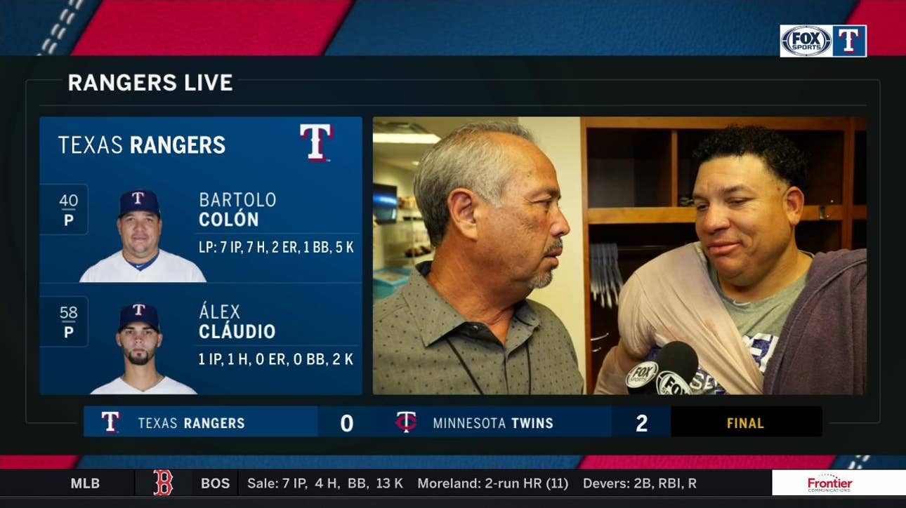 Bartolo Colon on loss in finale to Minnesota