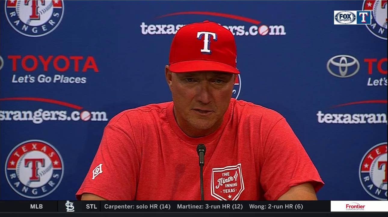Jeff Banister on Rangers bullpen in 3-2 loss to Padres
