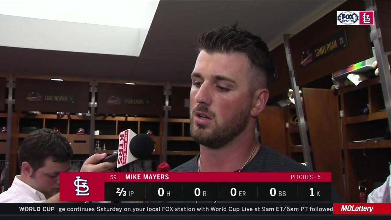 Mayers on escaping bases loaded jam: 'It made me tear a little bit'