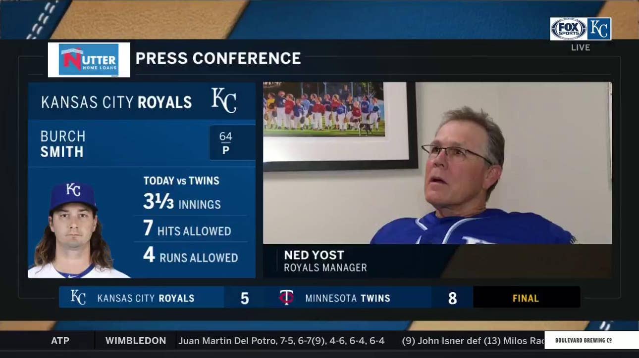 Yost on Burch Smith: 'It was a good first start for him'