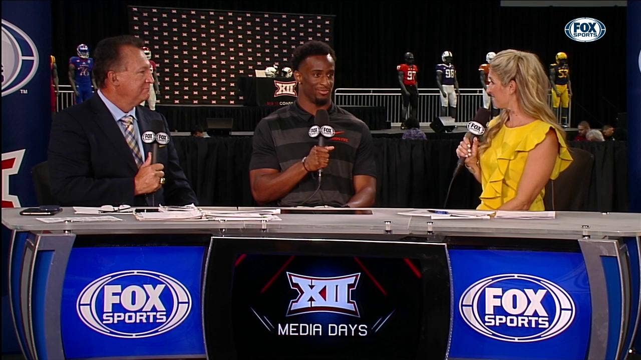 OSU RB Justice Hill Joins the Set | Big 12 Media Days