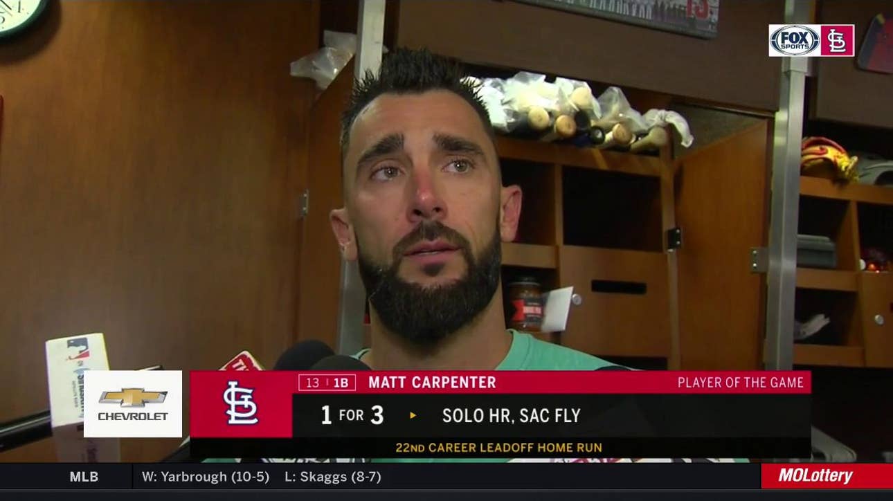 Matt Carpenter on breaking Lou Brock's leadoff home run record