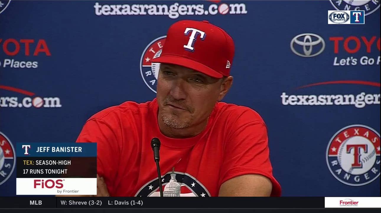 Jeff Banister on Rougies 5-Walk game in win over Baltimore