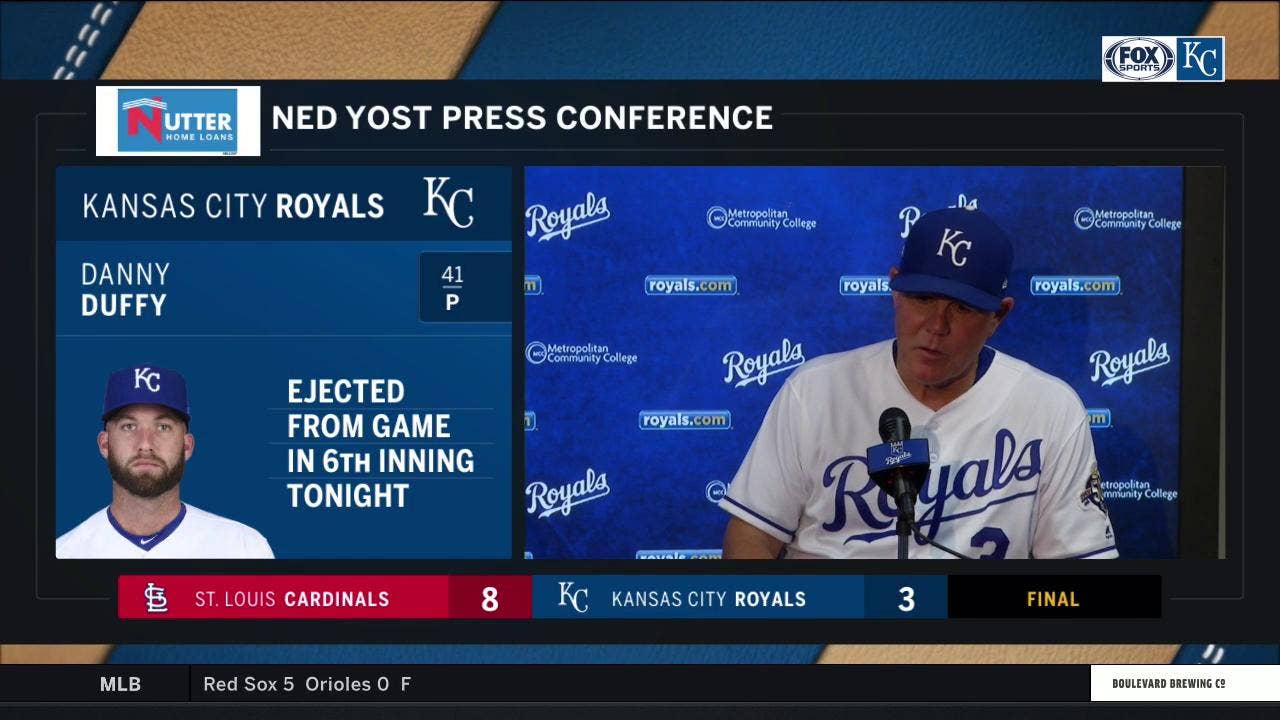 Yost defends Duffy after ejection: 'I quite frankly would have reacted the same way'