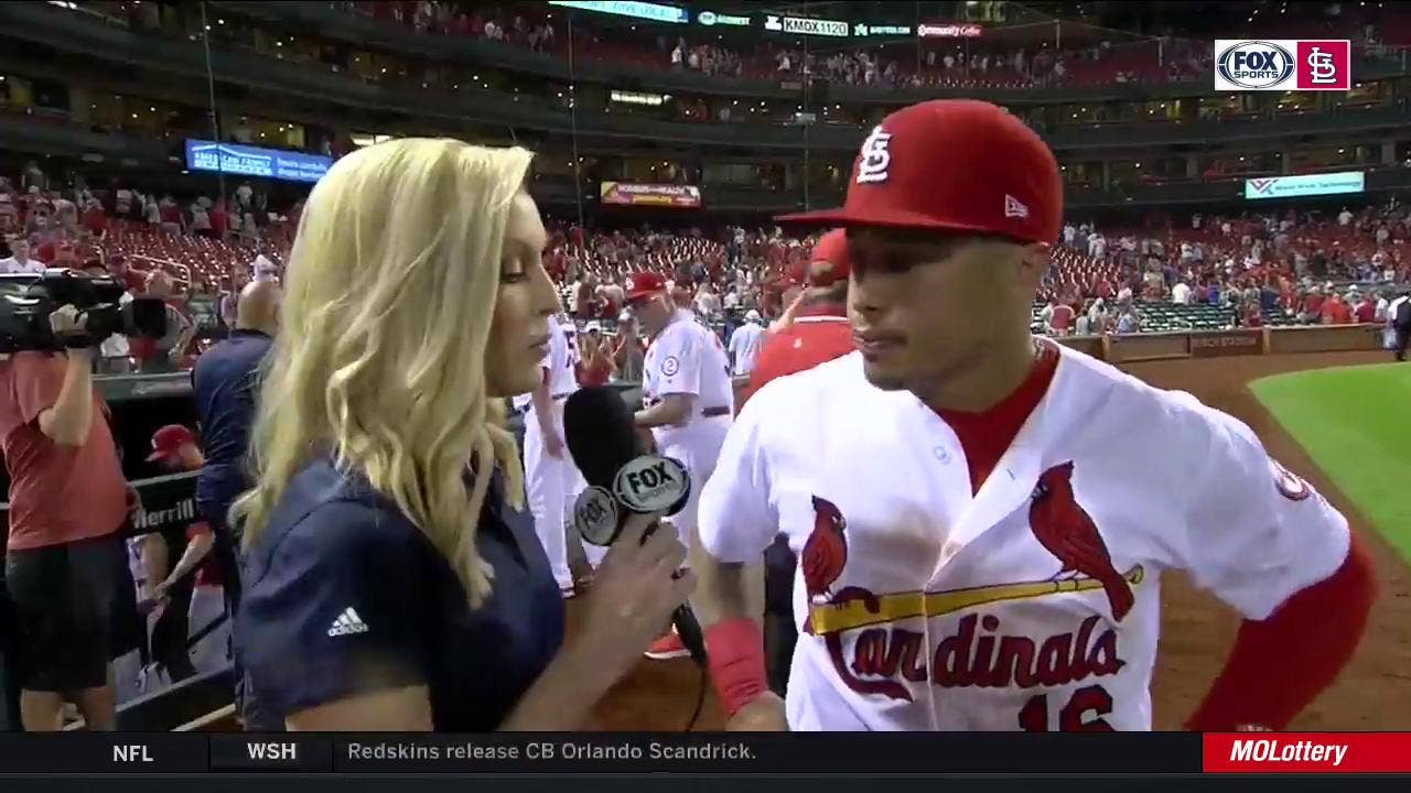 Wong on celebrating Gant's home run: 'I was running around third base like a little kid'