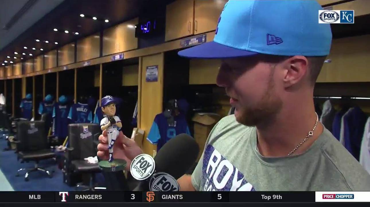 Royals players review Lil' Monty bobblehead