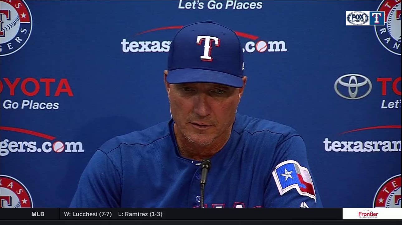 Jeff Banister on Mike Minor facing a tough Dodgers Lineup in loss
