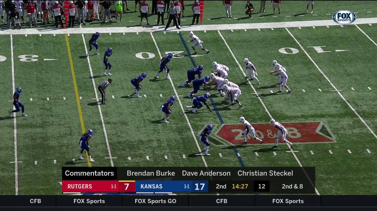 HIGHLIGHTS: Kansas returns second Pick 6 for a score vs. Rutgers