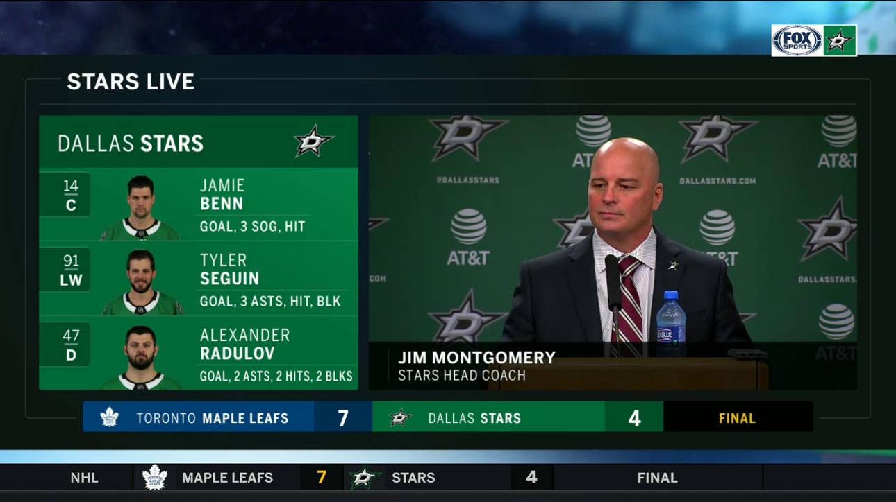 Jim Montgomery: 'There's things to build upon we've got to learn from'