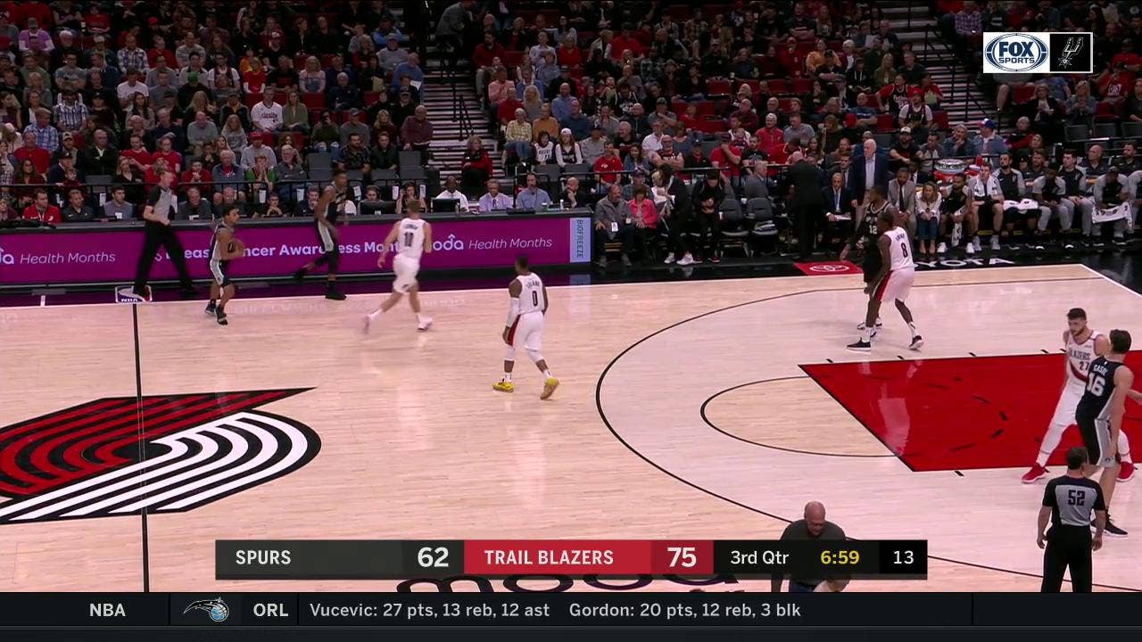 HIGHLIGHTS: Rudy Gay Knocks down the outside jumper | San Antonio Spurs at Portland Trail Blazers