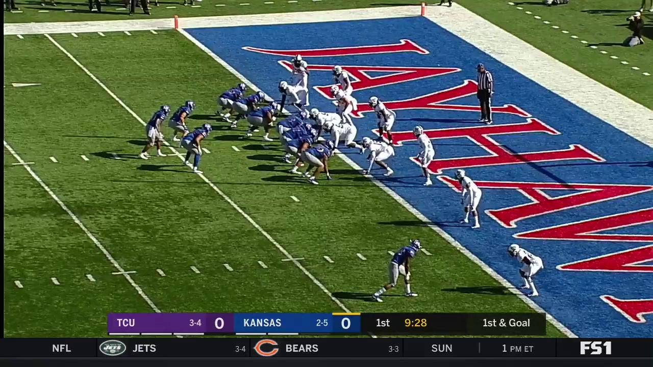 HIGHLIGHTS: Herbert rushes it in, Kansas takes 7-0 lead over TCU