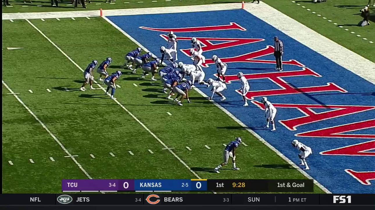 HIGHLIGHTS: Herbert rushes it in, Kansas takes 7-0 lead over TCU