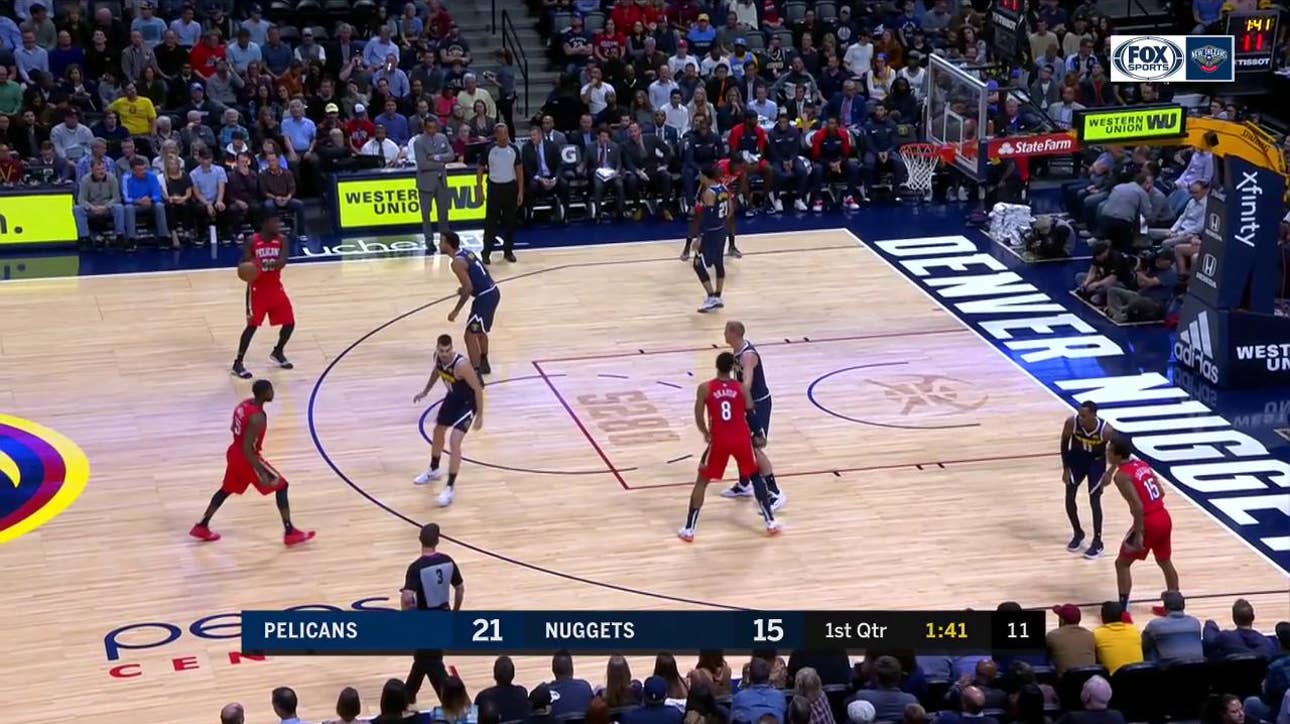 HIGHLIGHTS: Jrue Holiday NAILS a 3-pointer in the 1st | New Orleans Pelicans at Denver Nuggets