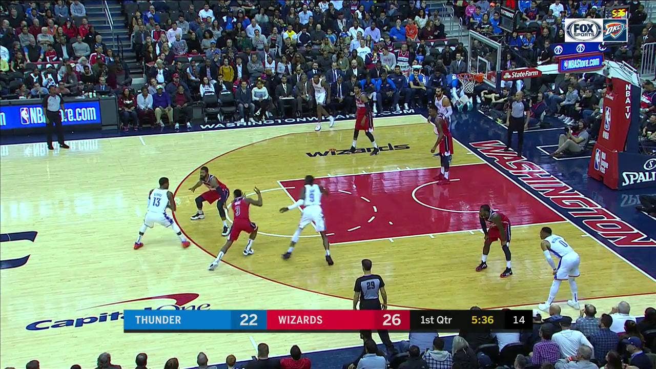 HIGHLIGHTS: Jerami Grant with the ONE-Handed slam | OKC Thunder at Washington Wizards