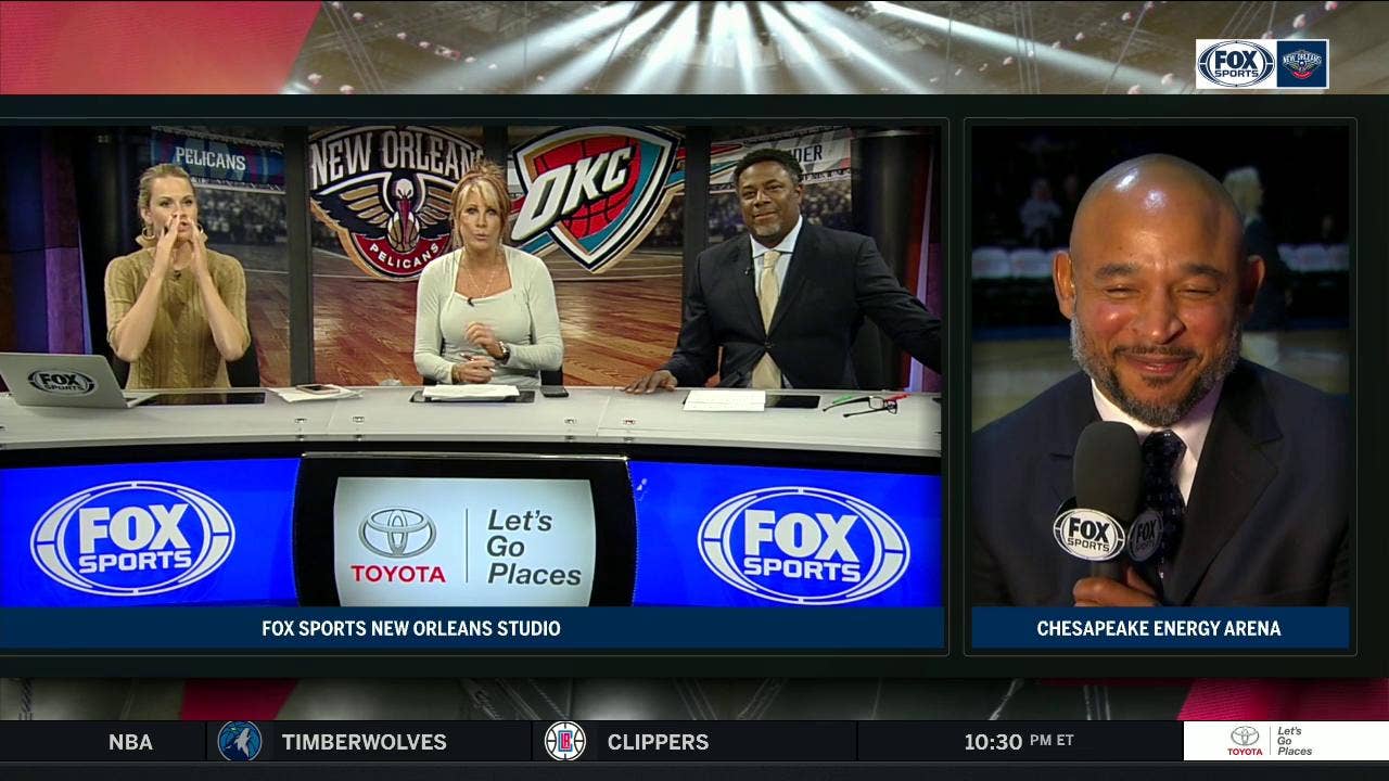 David Wesley is welcomed with a Special Intro | Pelicans Live