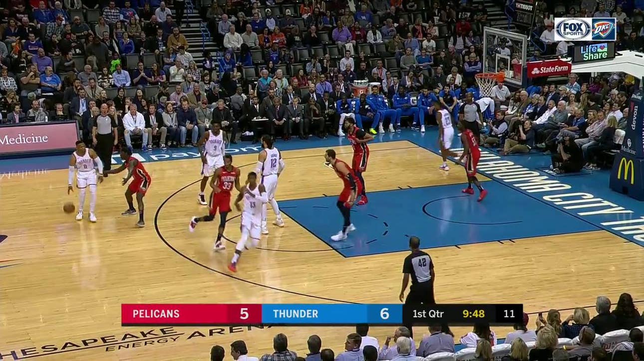 HIGHLIGHTS: Steven Adams throws it down in the 1st quarter
