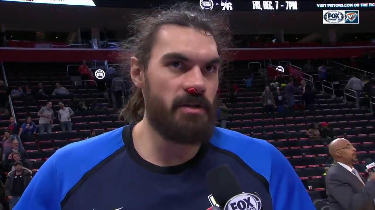 Steven Adams scores 21 for OKC in win vs. Detroit