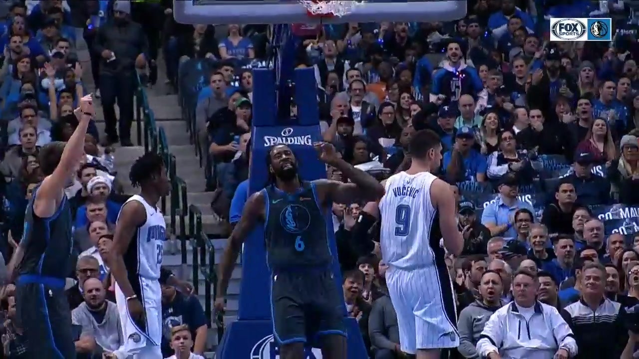 HIGHLIGHTS: Luka Doncic finds DeAndre Jordan, Celebrates after the play