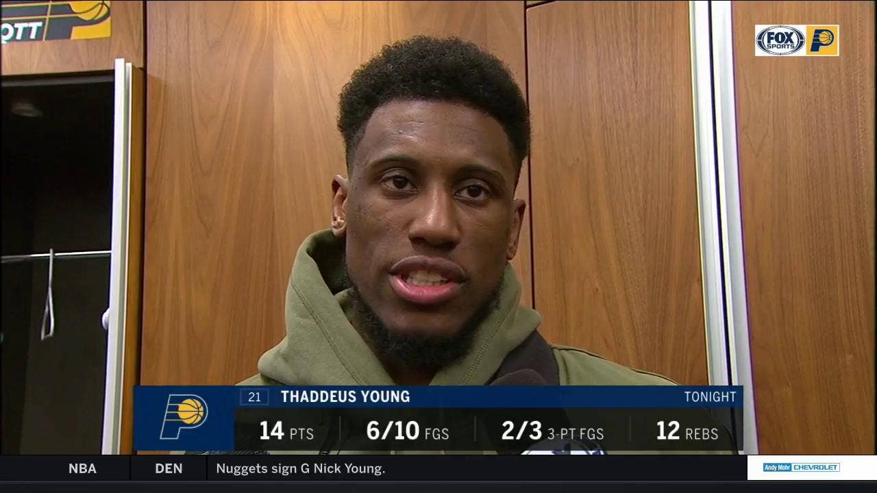 Young on Oladipo's presence on the bench: 'He's still a voice'