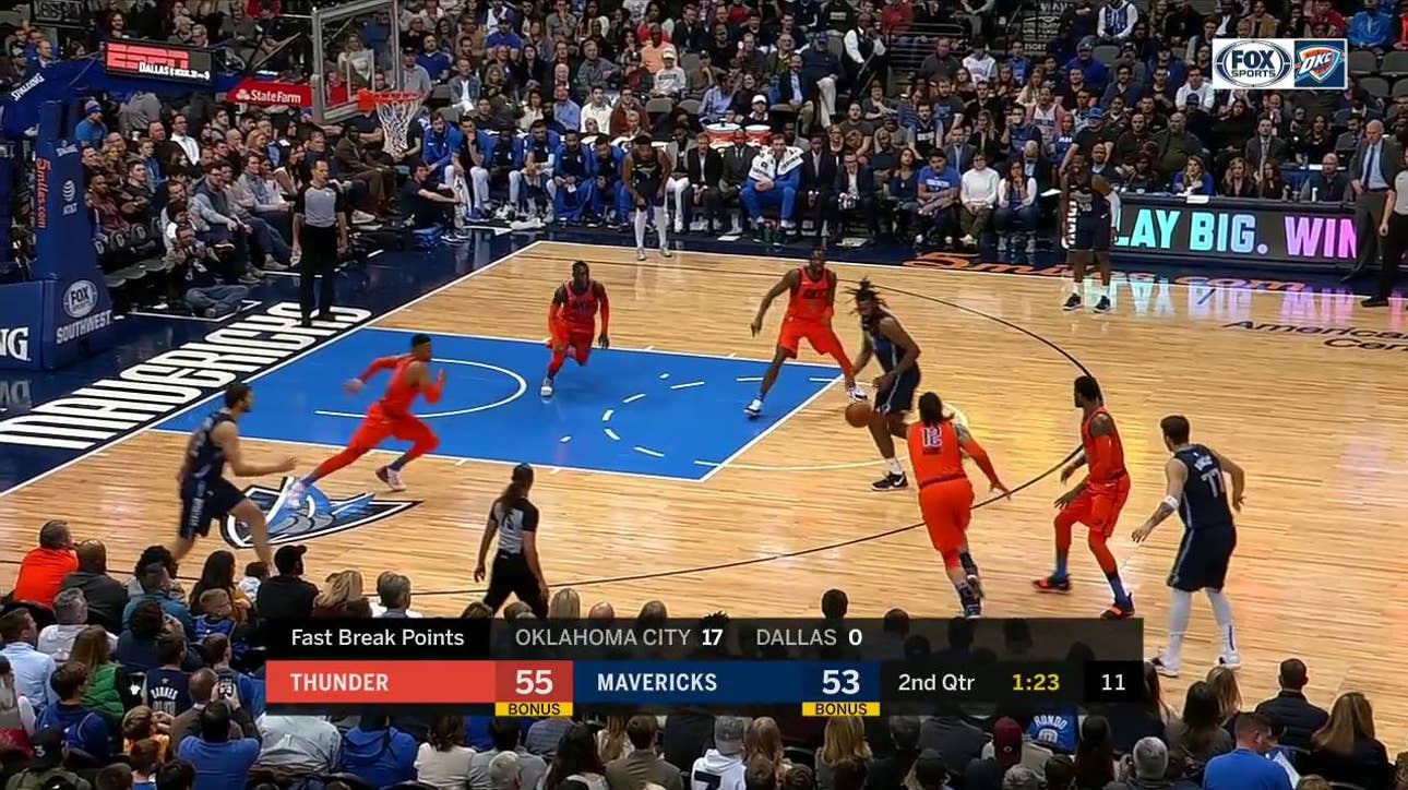 HIGHLIGHTS: Paul George is spotted in the open court with a windmill dunk