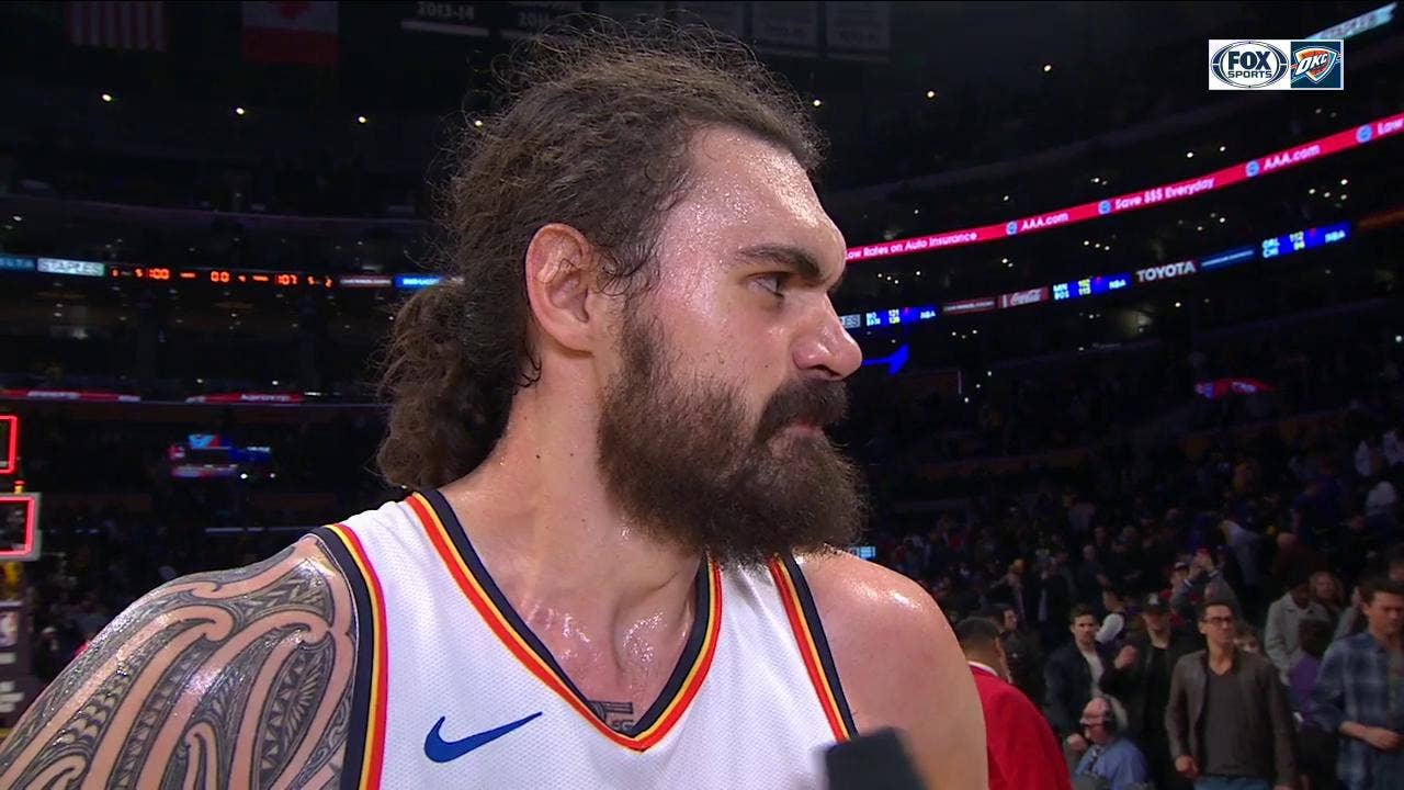 Steven Adams on winning on the road in LA