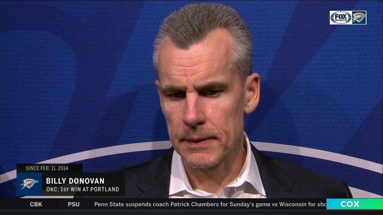 Billy Donovan talks OKC Defense in win vs. Portland