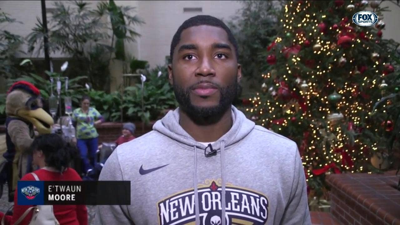 E'Twaun Moore Spent his Holiday at Ochsner Medical Center | Pelicans Insider