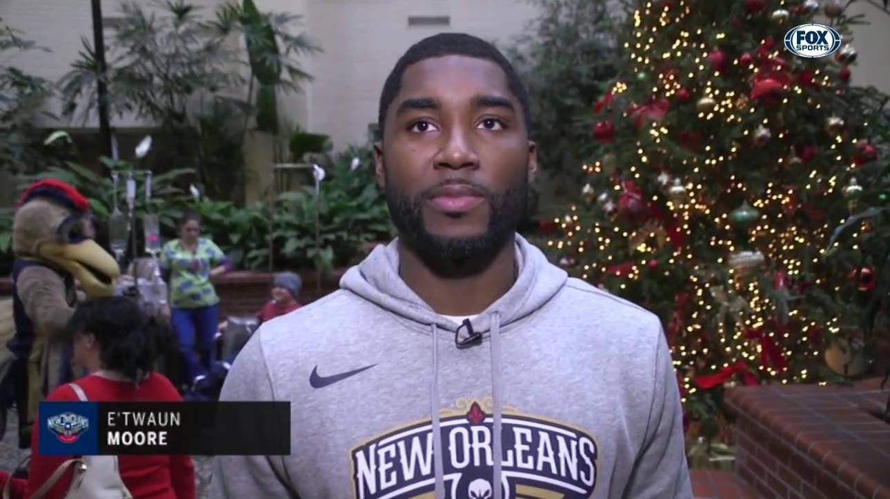 E'Twaun Moore Spent his Holiday at Ochsner Medical Center | Pelicans Insider