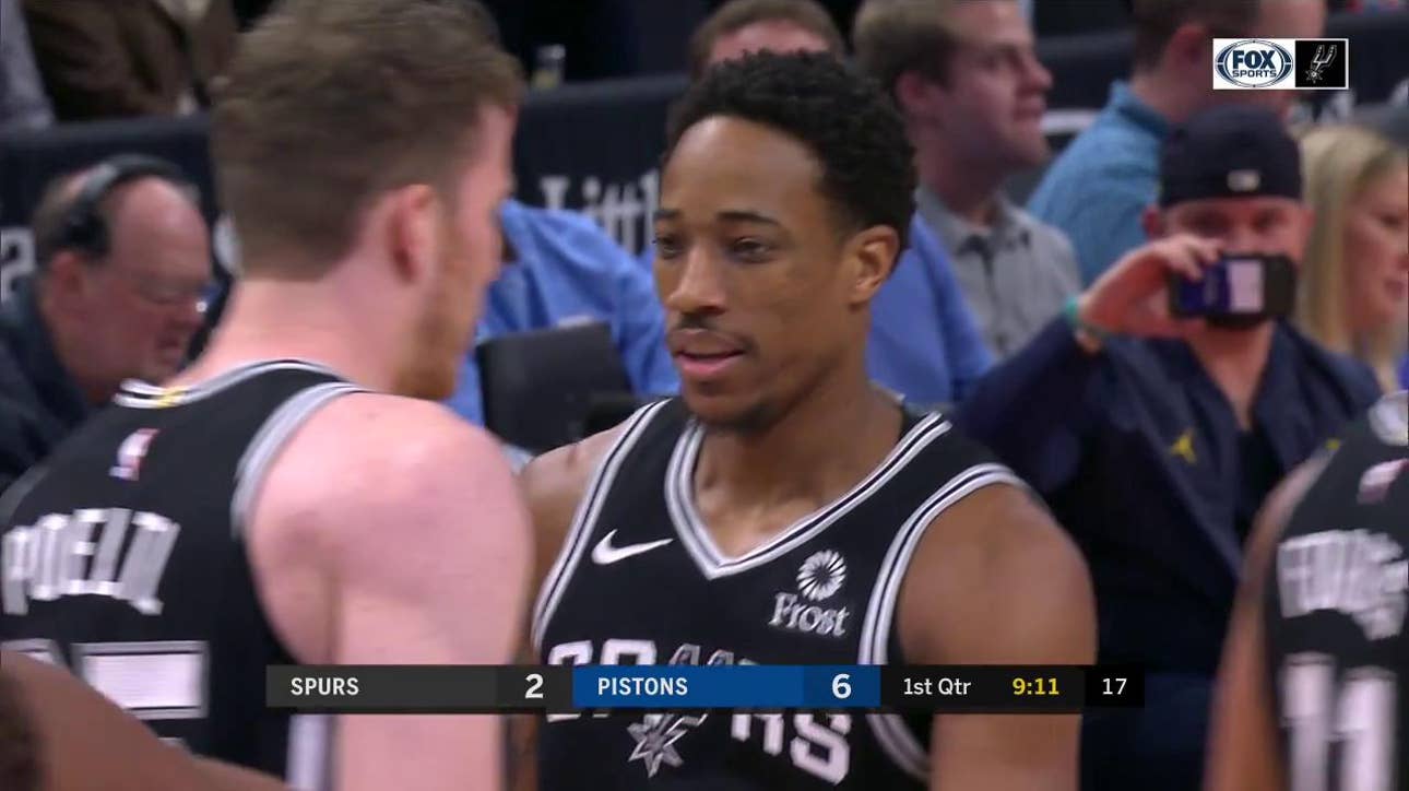 HIGHLIGHTS: DeMar DeRozan fights his way through the paint for the And-1
