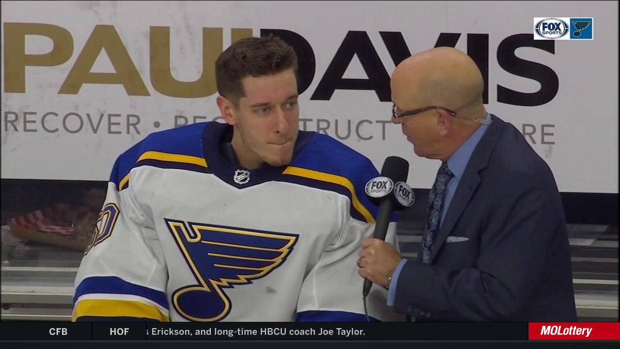 Binnington on shutout win: 'I'm a pretty calm guy ... I'm excited on the inside'