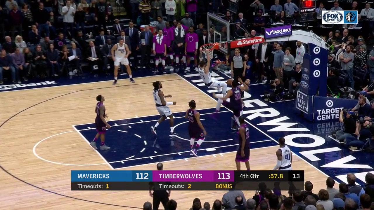 WATCH: Luka Doncic throws down MASSIVE dunk on Timberwolves