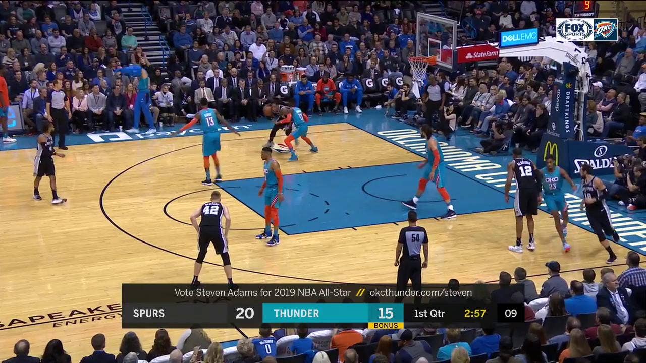 HIGHLIGHTS: Steven Adams BLOCK, Russ goes Coast-to-Coast