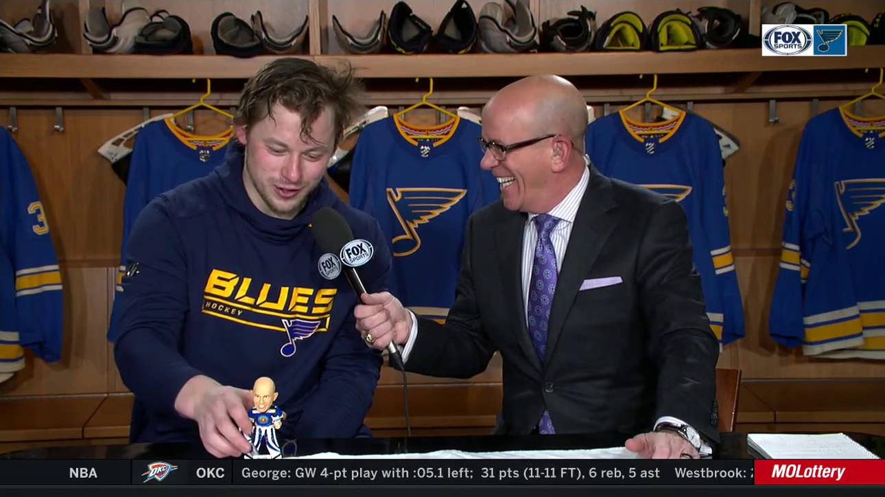 Tarasenko: 'My little guy likes those bobbleheads'