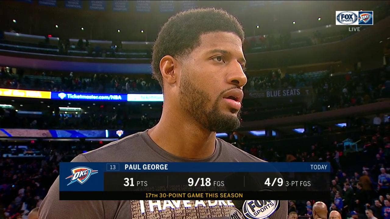 Paul George talks about his big game at MSG