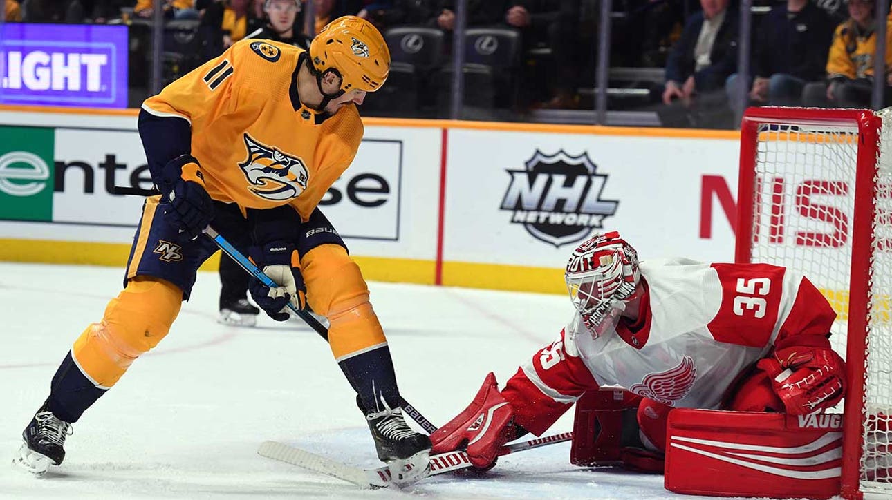 Predators dealt third straight loss at hands of Red Wings
