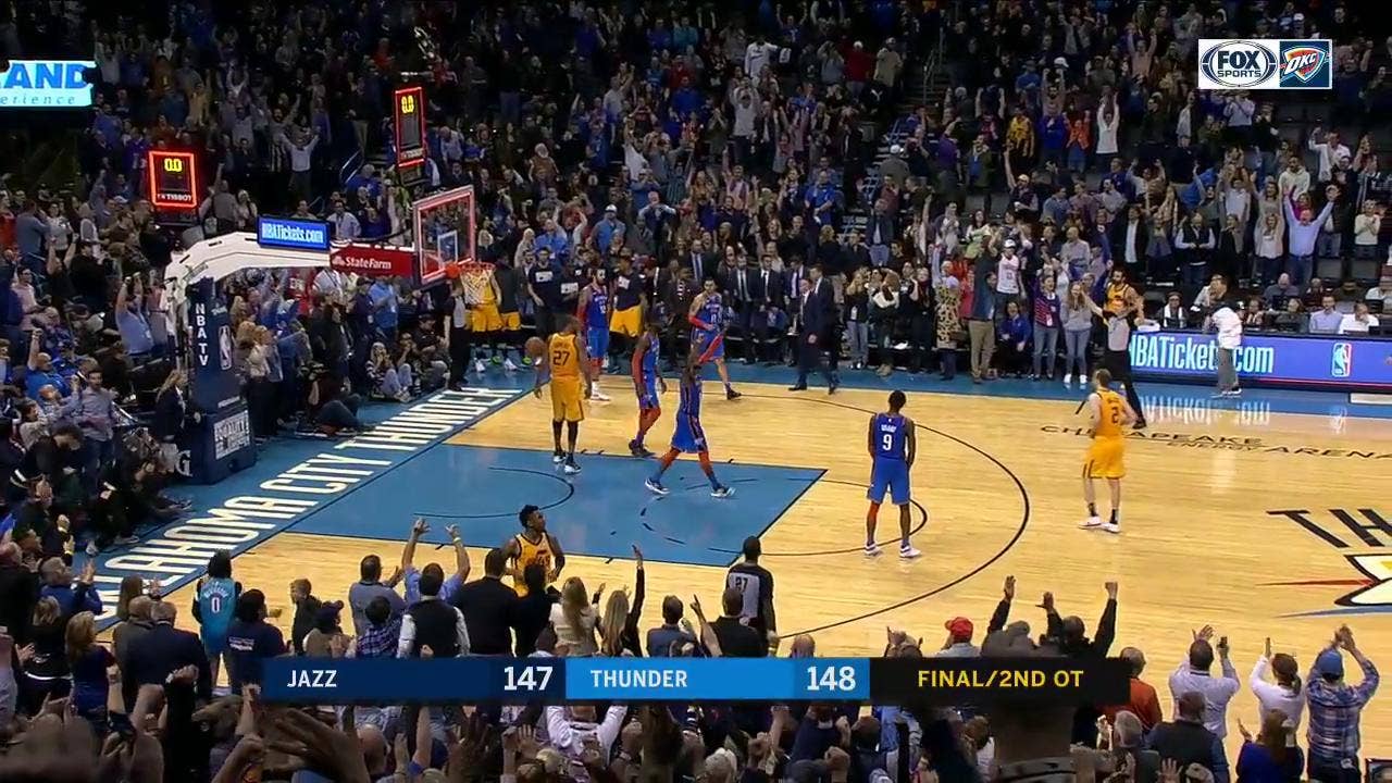 Thunder survive in 2OT win vs. Jazz