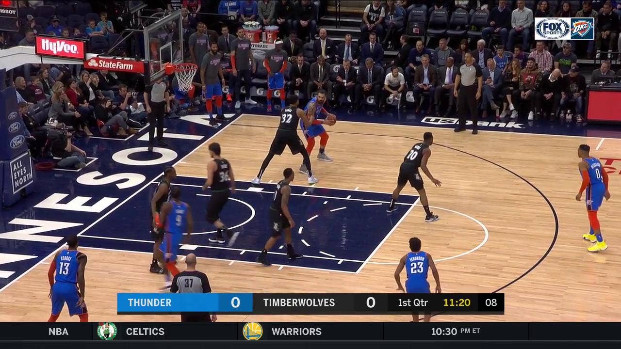 HIGHLIGHTS: Steven Adams attacking vs. KAT
