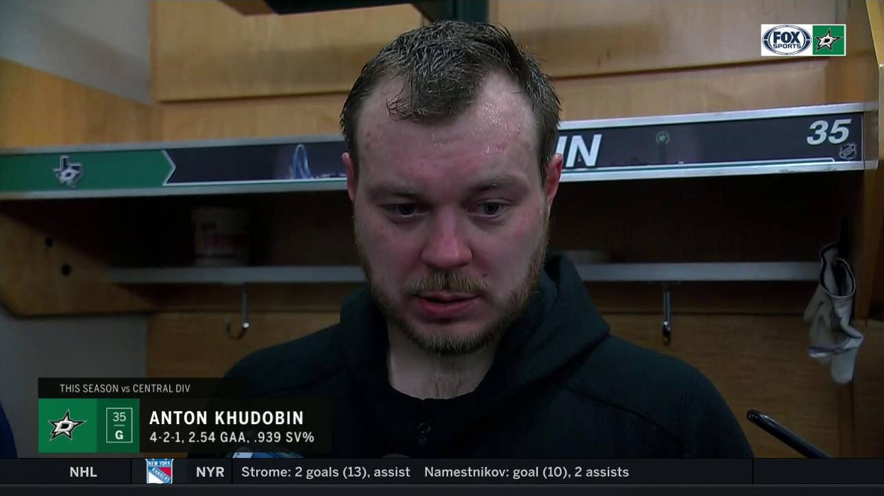 Anton Khudobin on Stars 2-1 loss to Blackhawks at home