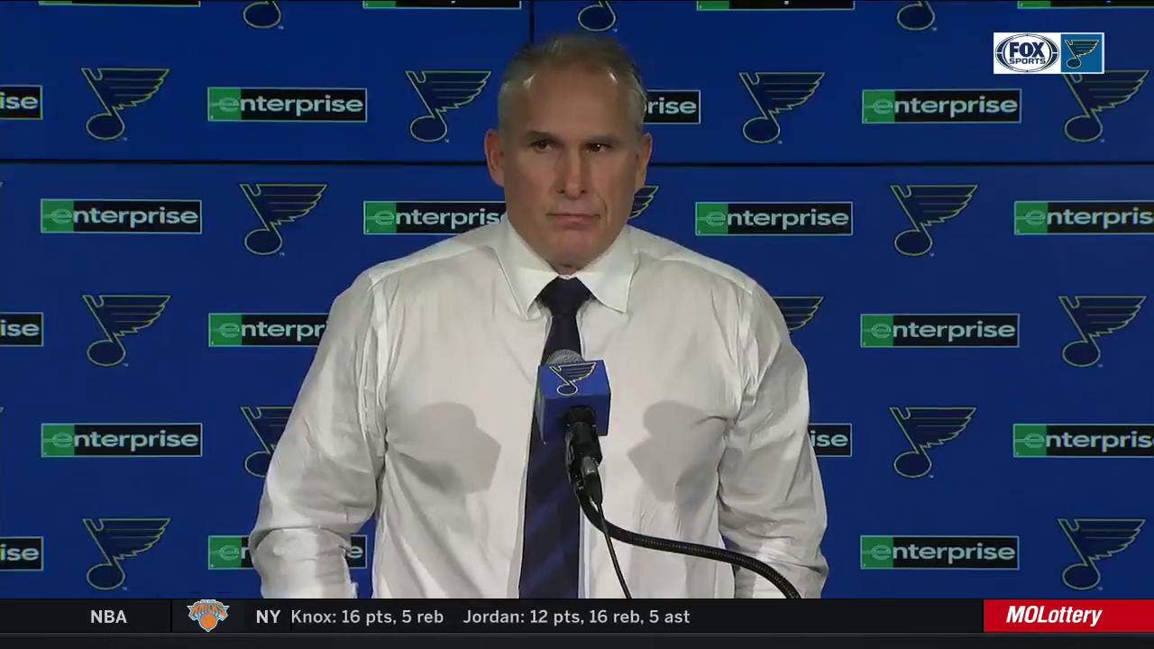 Berube: Blues 'didn't score enough goals, that's the bottom line'