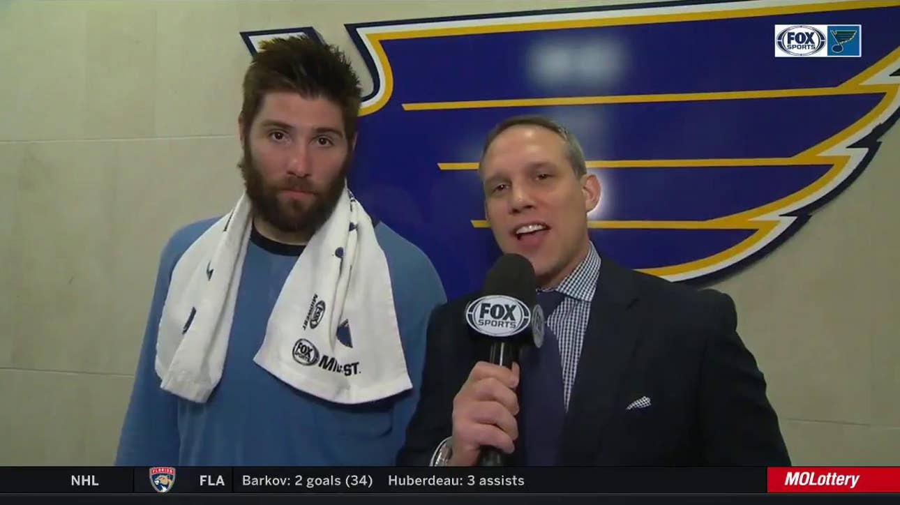 Maroon on scoring in four straight games: 'It feels good to get a couple in here'