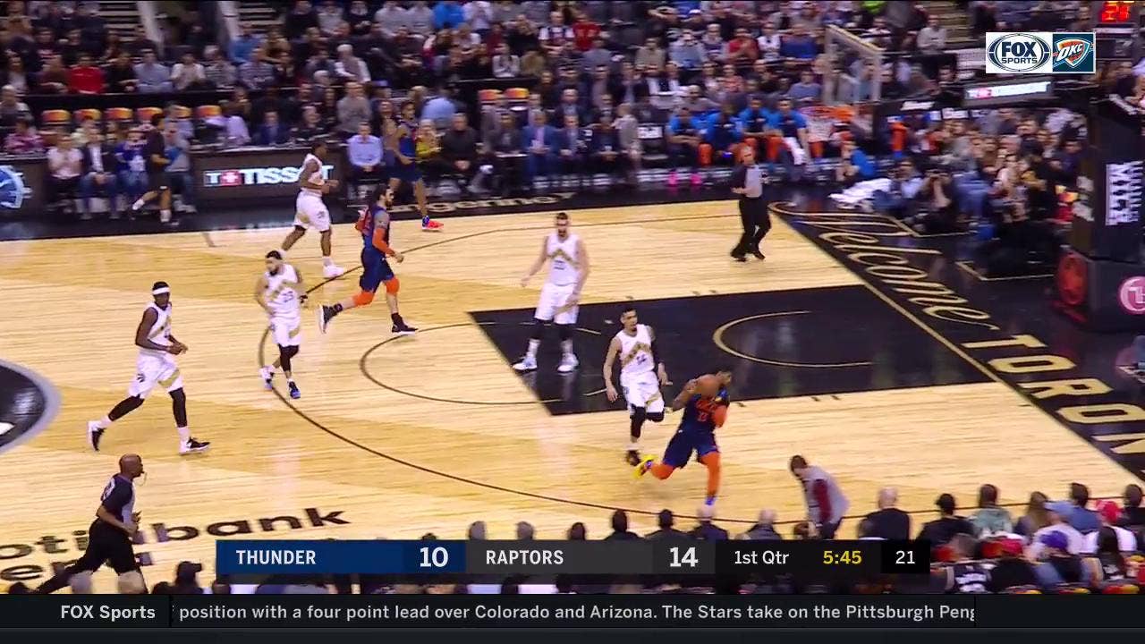 HIGHLIGHTS: Jerami Grant Finds Paul George for the open Three