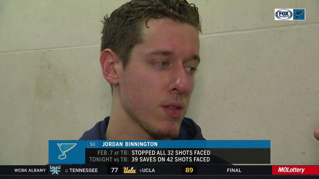 Jordan Binnington shouts out Blues video coach Sean Ferrell for successful challenge
