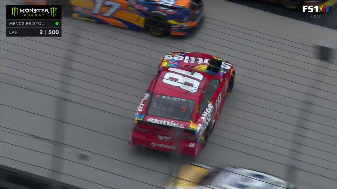 Aric Almirola, Kyle Busch involved in early Bristol Motor Speedway incidents
