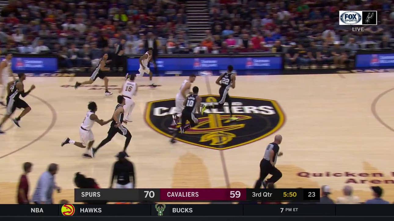 HIGHLGIHTS: Derrick White Runs the floor for the BLOCK