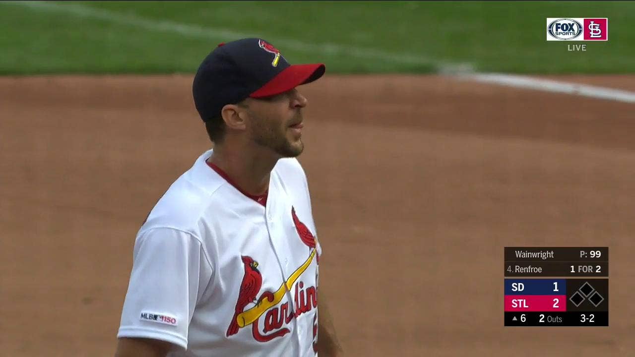 WATCH: Wainwright strikes out his ninth batter, walks off to loud fan cheers